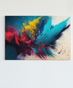 Kleur Explosie Canvas Schilderij