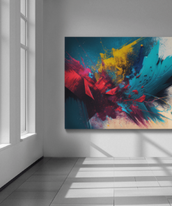 ALIVA 1042 kleur explosie abstract canvas schilderij d 1
