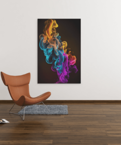 Kleurrijke Rook Canvas Schilderij - Afbeelding 5