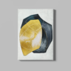 ALIVA 1044 goud en zwart abstract canvas schilderij
