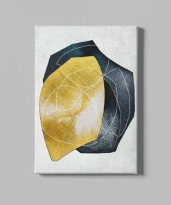 Canvas Schilderij Goud Zwart