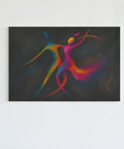 Canvas Schilderij Dans Van Kleuren