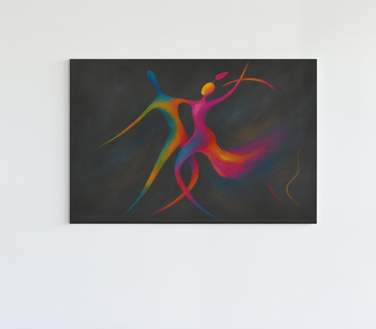 Canvas Schilderij Dans Van Kleuren