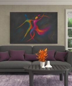 ALIVA 1045 canvas schilderij dans van kleuren b