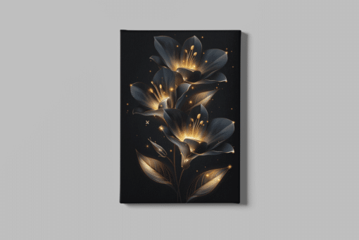 ALIVA 1049 gouden bloemen canvas schilderij