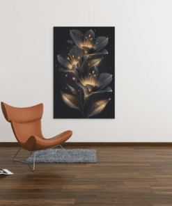 ALIVA 1049 gouden bloemen canvas schilderij b 1