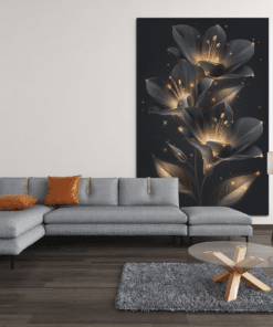 ALIVA 1049 gouden bloemen canvas schilderij d 1