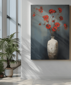 Olieverf Bloemen Canvas Schilderij - Afbeelding 5