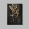 ALIVA 1051 bloem goud zwart canvas schilderij