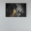 ALIVA 1053 abstract zwart canvas schilderij a