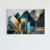 ALIVA 1054 blauw goud abstract canvas schilderij