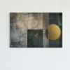 ALIVA 1055 abstract groen goud canvas schilderij