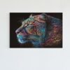 ALIVA 1079 canvas schilderij luipaard kleurrijk
