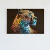 ALIVA 1080 canvas schilderij luipaard kleurrijk modern