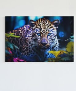 Canvas Schilderij Kleurrijk Luipaard