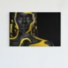 ALIVA 1087 vrouw portret gele verf canvas schilderij