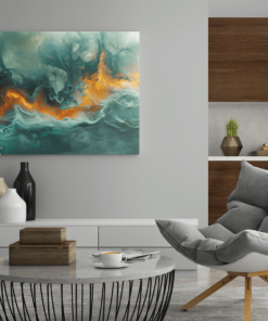 ALIVA 1090 canvas schilderij abstract goud b