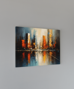 Alternative view of Stad Canvas Schilderij Abstract