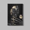 ALIVA 1099 vrouw gezicht zwart goud canvas schilderij