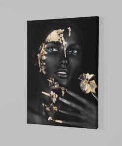 Alternative view of Vrouw gezicht Canvas schilderij