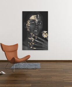 Vrouw gezicht Canvas schilderij - Afbeelding 3