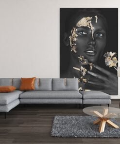 Vrouw gezicht Canvas schilderij - Afbeelding 4