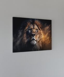 Alternative view of Leeuw Canvas Schilderij Wilde Dieren