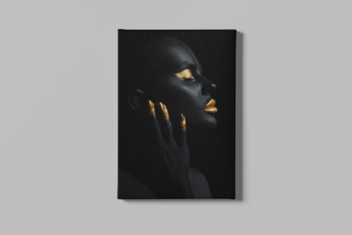 Goud make-up Vrouw foto op canvas