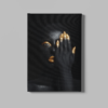 ALIVA 1110 canvas schilderij goud zwart vrouw a
