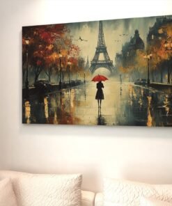 ALIVA 1120 eiffeltoren en vrouw kunst canvas schilderij a