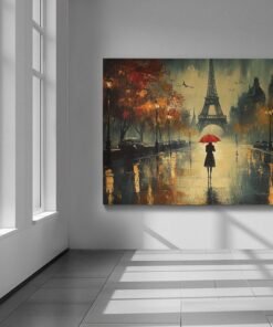 ALIVA 1120 eiffeltoren en vrouw kunst canvas schilderij b 1