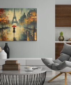 ALIVA 1120 eiffeltoren en vrouw kunst canvas schilderij d