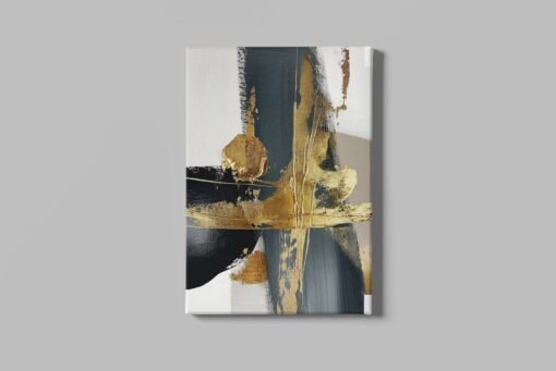 ALIVA 1122 canvas schilderij zwart goud abstract