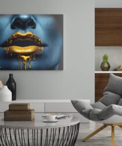 ALIVA 1124 canvas schilderij vrouw met gouden verf c
