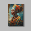 ALIVA 1125 afrikaanse vrouw portret canvas schilderij a
