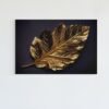 ALIVA 1126 canvas schilderij abstract blad zwart goud