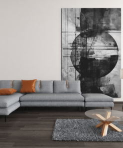 ALIVA 1127 canvas schilderij abstract grijs zwart d