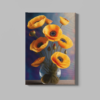 ALIVA 1129 canvas schilderij gele bloemen in de vaas a
