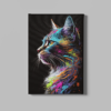 ALIVA 1134 a canvas schilderij kleurrijke kat a