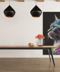 ALIVA 1134 a canvas schilderij kleurrijke kat d