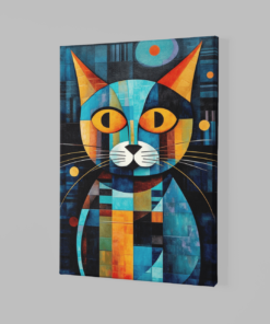 Alternative view of Abstract Kat Canvas Schilderij