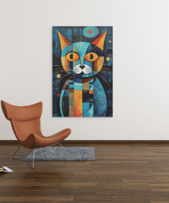 ALIVA 1135 abstract kat canvas schilderij e
