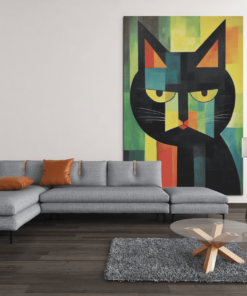ALIVA 1136 canvas schilderij abstract kat e