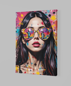 Alternative view of Canvas Schilderij Vrouw Gezicht