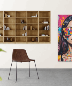 ALIVA 1138 canvas schilderij vrouw gezicht c 1