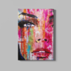 ALIVA 1140 canvas schilderij vrouw gezicht rood a