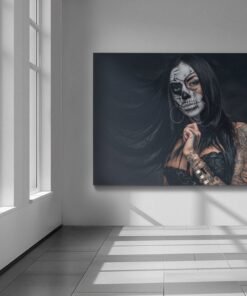 ALIVA 1141 canvas schilderij vrouw portret tatoeage d