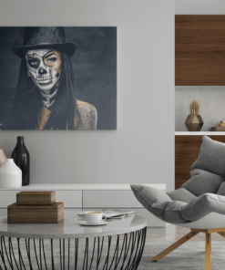 ALIVA 1144 foto op canvas vrouw met tatoeage d