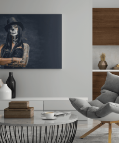 ALIVA 1145 vrouw tatoeage canvas doek schilderij d