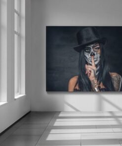 ALIVA 1146 canvas schilderij tatoeage vrouw portret d